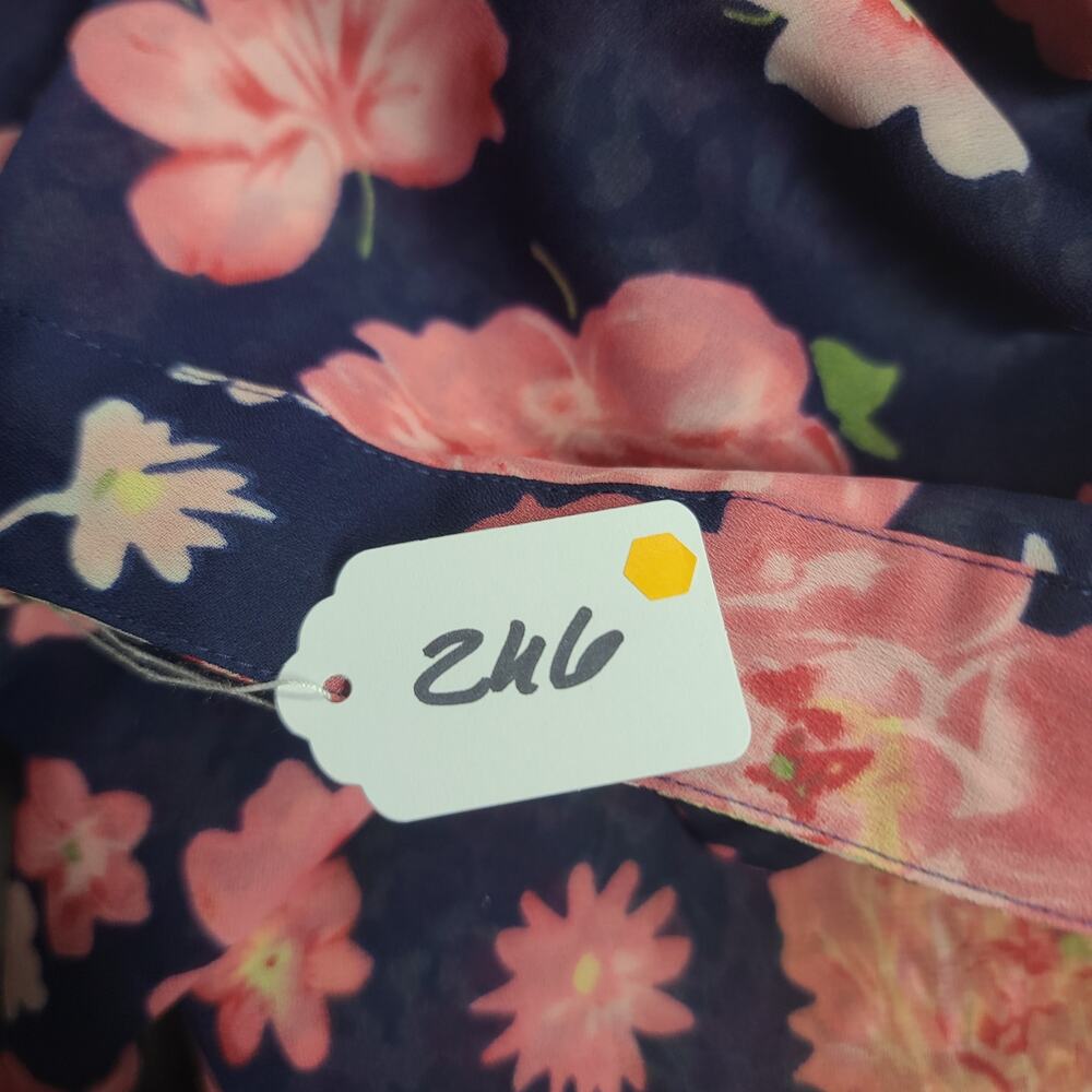 Vintage Boho Chic Maxi skirt Christopher Banks reversible floral office SZ L - Picture 9 of 11